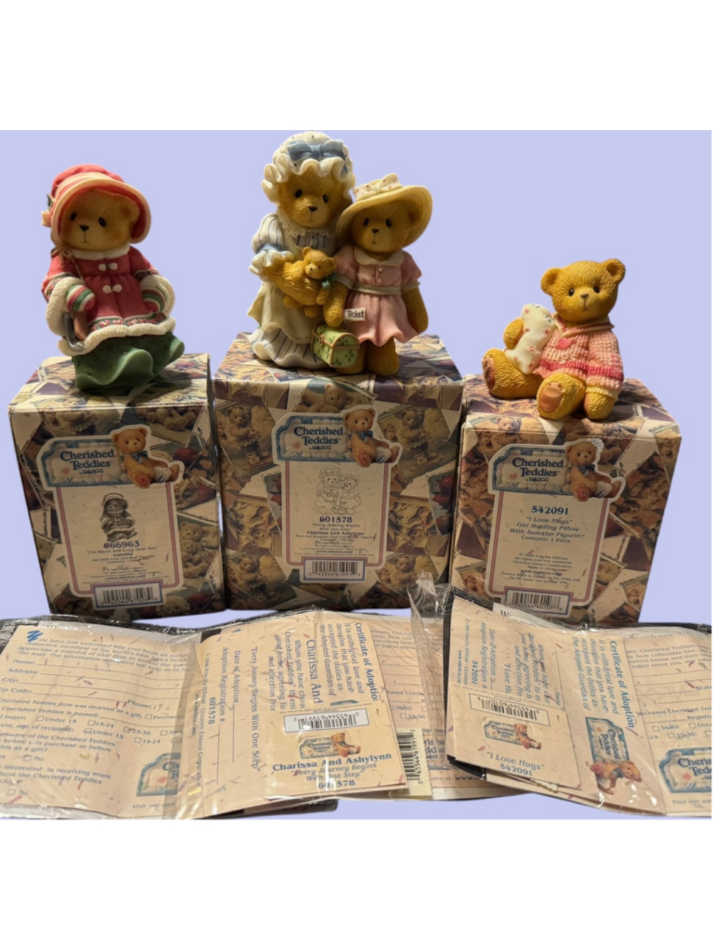 Cherished Teddies Figurines Lot 666963 Loretta, 601578 Charissa Ashlynn, #542091